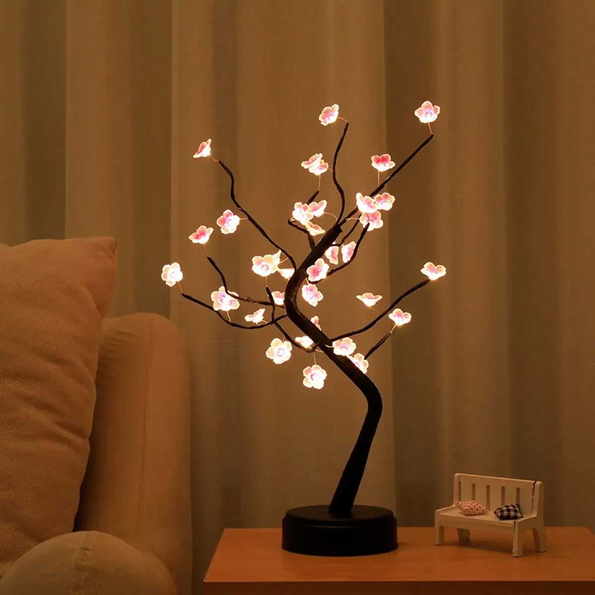 Unique Cherry Bonsai Tree Lamp