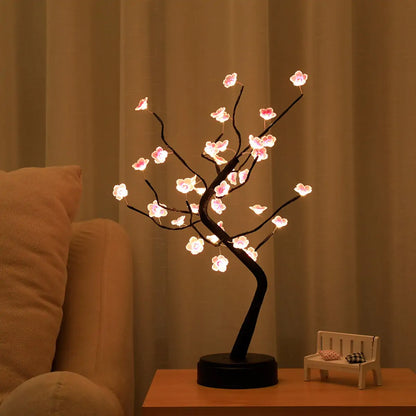 Unique Cherry Bonsai Tree Lamp