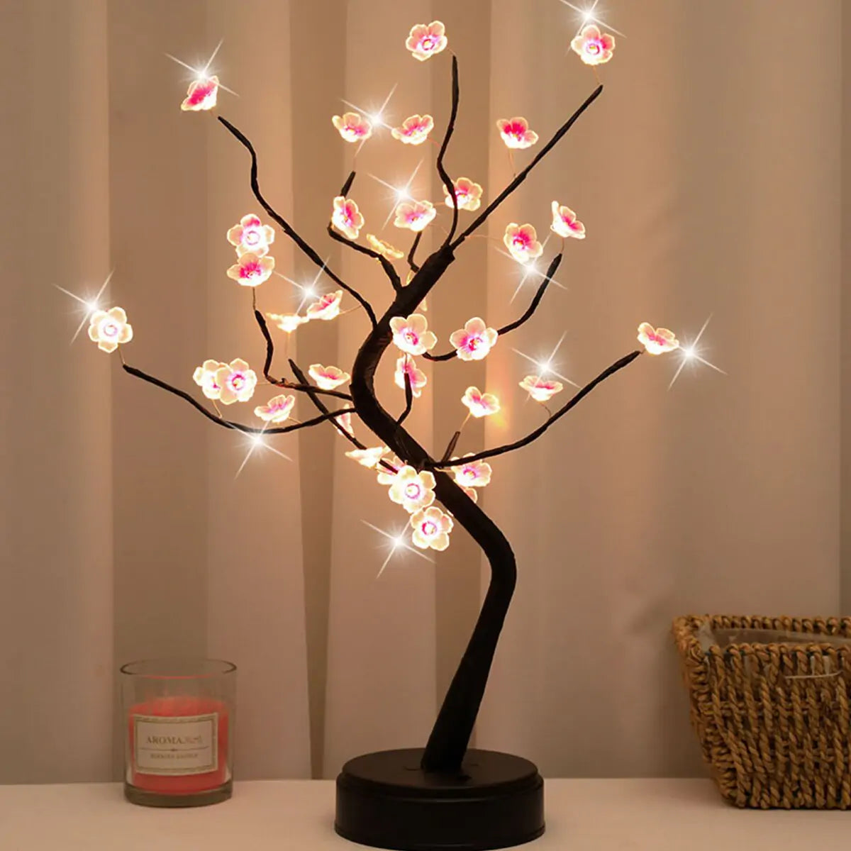 Unique Cherry Bonsai Tree Lamp